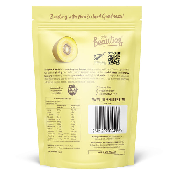 gold kiwi fruit slices